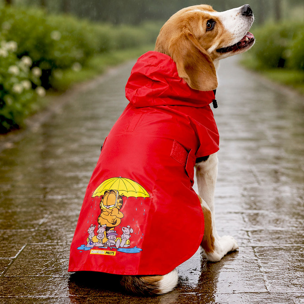 Garfield Rain Defender Red Dog Raincoat