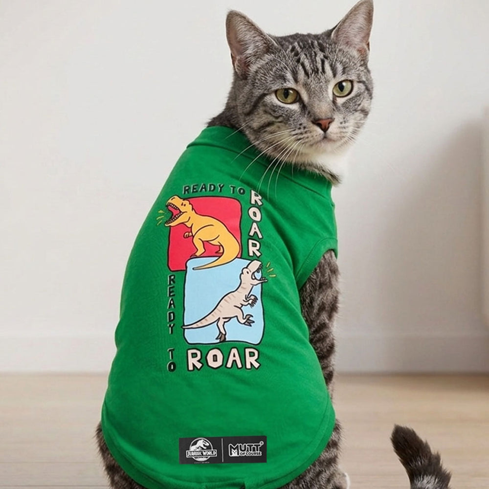 Jurassic Ready to Roarr Cat T- Shirt
