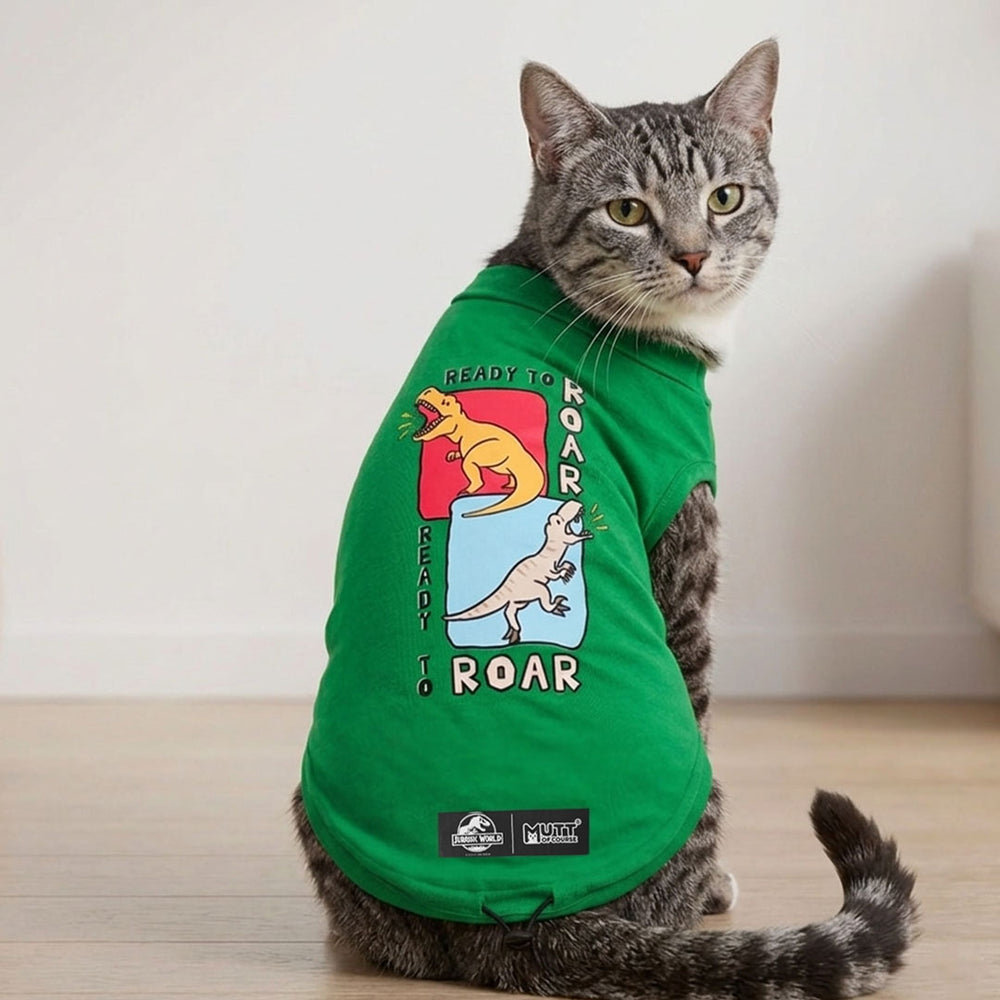 Jurassic Ready to Roarr Cat T- Shirt