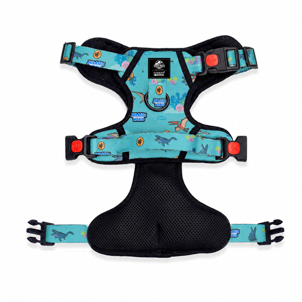 Jurassic Marine Dino Ruff N Tuff Dog Harness | Ocean Dinosaur Adventure Harness for Dogs