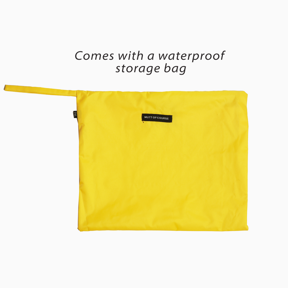 Yellow Hooded Dog Raincoat