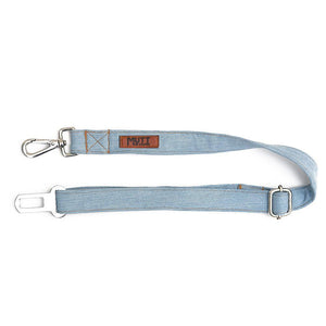 Light Blue Denim Seatbelt - Mutt of Course